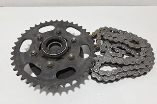Pinion spate cu suport si lant Kawasaki ZX9R 2002-2003